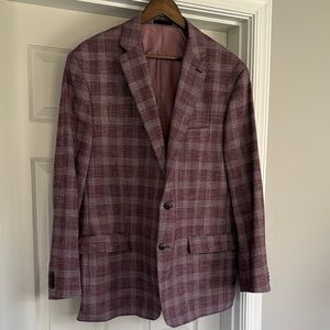 Michael Kors Men's Plaid Blazer - Maroon